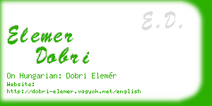 elemer dobri business card